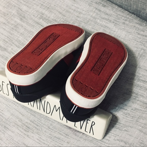 Nautica Boys Red and Blue Velcro closure sneakers - Picture 5 of 6